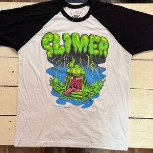 Slimer Graphic Tee - Black and White